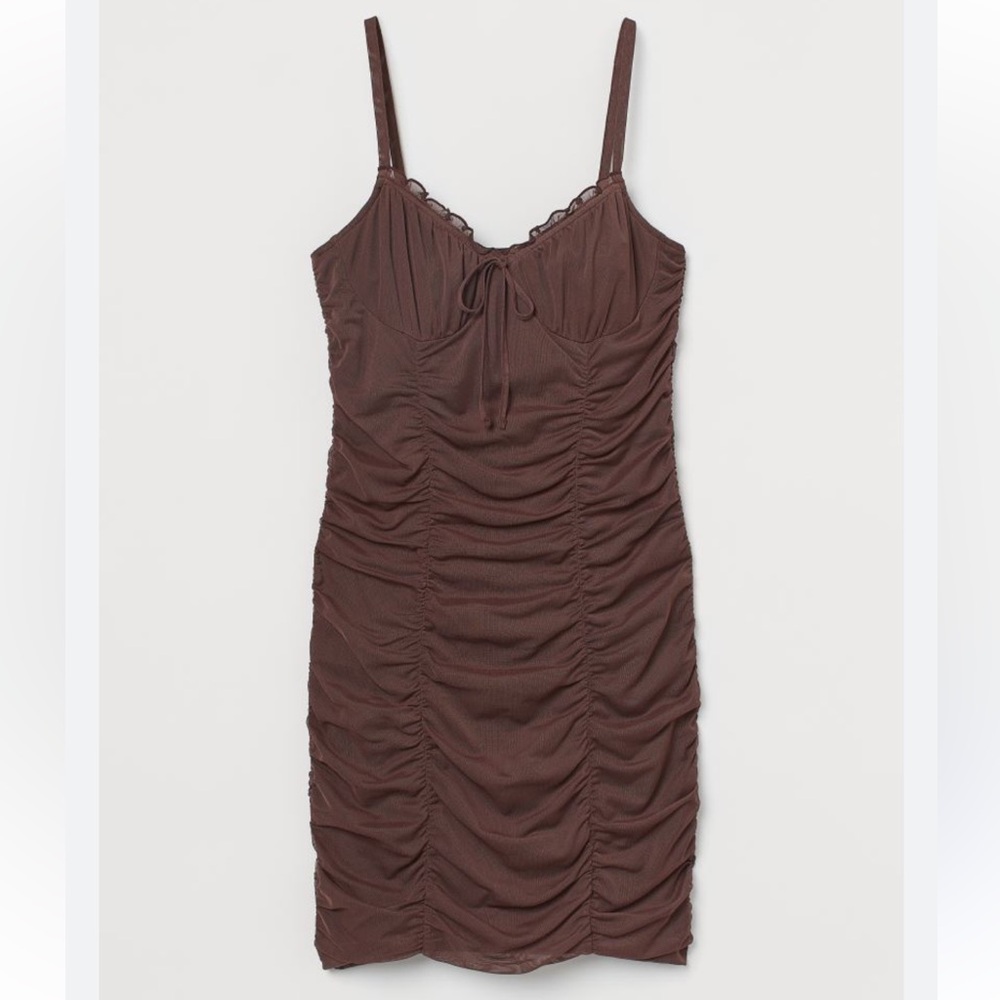 H&M ruched mini dress